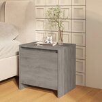 vidaXL Table de chevet Sonoma gris 45x34x44 5 cm bois d'ingénierie