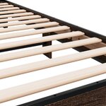 vidaXL Cadre de lit chêne marron 100x200 cm bois d'ingénierie et métal