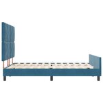 vidaXL Cadre de lit Bleu foncé 140x190 cm Velours