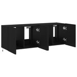 vidaXL Meubles TV muraux avec lumières LED 2 Pièces noir 60x35x41 cm