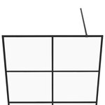 vidaXL Paroi de douche avec verre ESG transparent 140x195 cm Noir