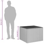 vidaXL Boîte de rangement de jardin noir 291L résine tressée
