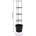 vidaXL Jardinière à tomate Anthracite Ø29 5x115 cm Polypropylène