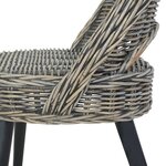 vidaXL Chaise de canapé rotin kubu noir