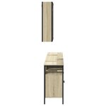 vidaXL Ensemble d'armoires de salle de bain 3 Pièces chêne sonoma