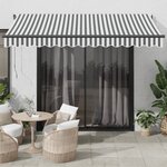 vidaXL Auvent manuel rétractable avec LED anthracite blanc 350x250 cm