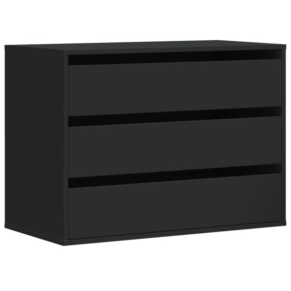 vidaXL Commode d'angle noir 80x41x58 cm bois d'ingénierie