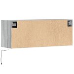 vidaXL Meuble TV mural avec lumières LED sonoma gris 100x31x35 cm