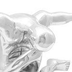 vidaXL Sculpture Argent 91 5x32x33 cm Homme Pensant en Aluminium