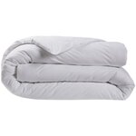 Housse de couette - 240 x 220 cm - Coton - Antibactérien - Blanc