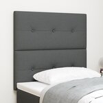 Headboard LED vidaXL Gris Foncé 100 cm Tissu