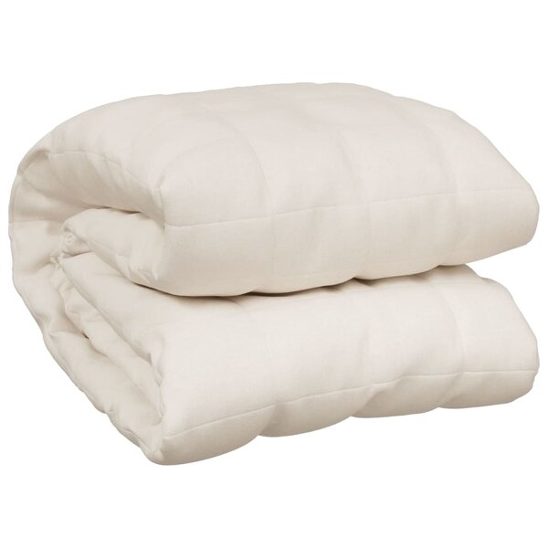 vidaXL Couverture lestée Crème clair 138x200 cm 10 kg Tissu
