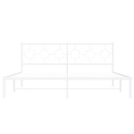 vidaXL Cadre de lit métal sans matelas et tête de lit blanc 183x213 cm