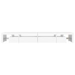 vidaXL Meuble TV avec lumières LED Blanc 290x36 5x40 cm