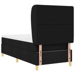 Box Spring VidaXL avec Matelas Noir 100x200 cm Tissu