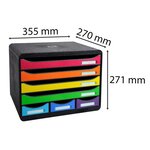 Exacompta Set de tiroirs de bureau Store-Box 7 tiroirs Harlequin