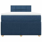 vidaXL Sommier à lattes de lit avec matelas Bleu 120x200 cm Tissu