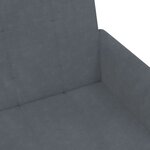 vidaXL Canapé-lit à 2 places avec repose-pied gris foncé velours