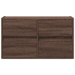 vidaXL Meuble TV mural avec lumières LED chêne marron 80x31x45 cm