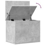 vidaXL Boîte de rangement gris béton 60x42x46 cm bois d'ingénierie