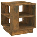 vidaXL Table basse chêne fumé 40x40x43 cm bois d'ingénierie