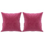 vidaXL Canapé 2 places avec oreillers bordeaux 120 cm velours