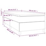 vidaXL Sommier à lattes de lit et matelas Gris foncé 80x200 cm Velours