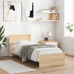 vidaXL Cadre de lit sans matelas avec tête de lit 90x190 cm