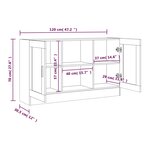 vidaXL Armoire à vitrine Chêne fumé 120x30 5x70 cm Bois d'ingénierie
