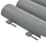 vidaXL Bordures de pelouse 36 Pièces Gris 10 m PP