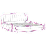 vidaXL Cadre de lit sans matelas vert foncé 180x200 cm velours