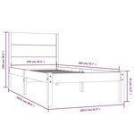 vidaXL Cadre de lit sans matelas blanc 100x200 cm bois de pin massif