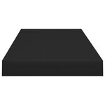 vidaXL Étagères murales flottantes 2 Pièces noir 60x23 5x3 8 cm MDF