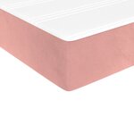 vidaXL Matelas de lit à ressorts ensachés Rose 140x200x20 cm Velours