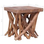 vidaXL Table basse en rondin 40x40x40 cm Bois solide