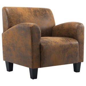 vidaXL Chaise Marron Similicuir daim