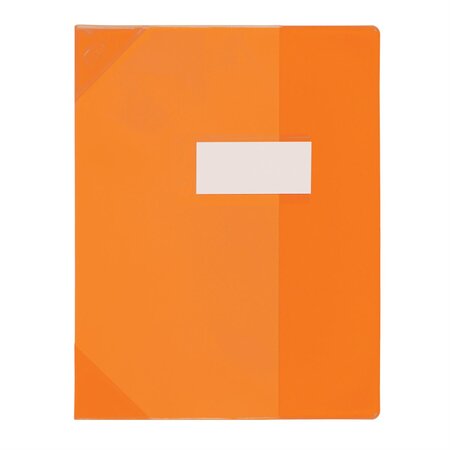 Protège-cahier PVC 150 Strong Line 24x32 cm Marque-page Translucide Orange ELBA