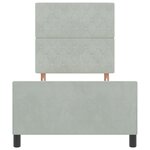 Lit vidaXL Gris clair 100x200 cm en Velours