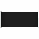vidaXL Auvent latéral rétractable de patio 220x500 cm Noir