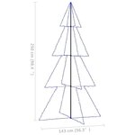 vidaXL Arbre de Noël cône 360 LED d'intérieur/d'extérieur 143x250 cm