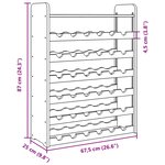 vidaXL Casier à vin et panneau supérieur 67 5x25x87 cm bois pin massif