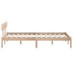 vidaXL Cadre de lit sans matelas bois massif 140x190 cm