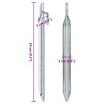 vidaXL Piquets de tente 24Pièces en forme de V 24cm Ø20mm acier galvanisé