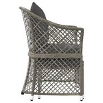 Salon de jardin meuble d'extérieur ensemble de mobilier 2 pièces avec coussins gris résine tressée 02_0015891