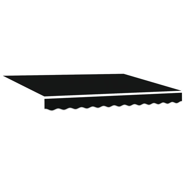 vidaXL Auvent Rétractable Manuel avec LED Noir 350x250 cm