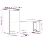 vidaXL Meubles TV 2 Pièces sonoma gris 75x30x50 cm bois d'ingénierie