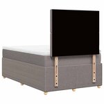 vidaXL Sommier à lattes de lit avec matelas Taupe 120x200 cm Tissu
