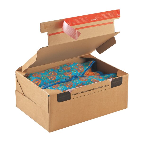 Boite postale carton modèle expédition et retour 33 6 x 24 2 x 14 cm - lot de 10 - colompac