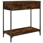 vidaXL Table console chêne fumé 75x34 5x75 cm bois d'ingénierie