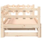 vidaXL Lit coulissant 2x(90x200) cm Bois de pin massif